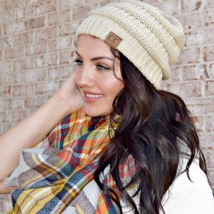 CC Slouchy Taupe Beanie
